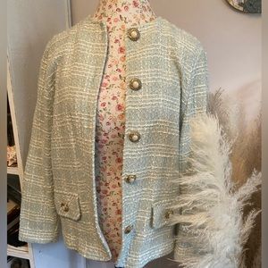 Blue tweed jacket, size medium